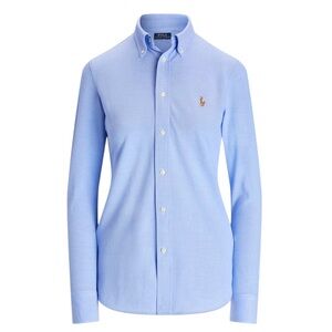 Polo Ralph Lauren Women’s Slim Fit Cotton Oxford Shirt - Blue - Size S +Gift Box